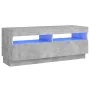 TV cabinet with LED lights concrete gray 100x35x40 cm by vidaXL, TV Furniture - Ref: Foro24-804458, Price: 91,23 €, Discount: %