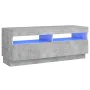 TV-Schrank mit LED-Leuchten betongrau 100x35x40 cm von vidaXL, TV-Möbel - Ref: Foro24-804458, Preis: 91,23 €, Rabatt: %