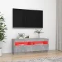 TV cabinet with LED lights concrete gray 100x35x40 cm by vidaXL, TV Furniture - Ref: Foro24-804458, Price: 91,23 €, Discount: %