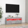 TV-Schrank mit LED-Leuchten betongrau 100x35x40 cm von vidaXL, TV-Möbel - Ref: Foro24-804458, Preis: 91,23 €, Rabatt: %