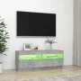 TV cabinet with LED lights concrete gray 100x35x40 cm by vidaXL, TV Furniture - Ref: Foro24-804458, Price: 91,23 €, Discount: %