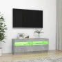 TV-Schrank mit LED-Leuchten betongrau 100x35x40 cm von vidaXL, TV-Möbel - Ref: Foro24-804458, Preis: 91,23 €, Rabatt: %