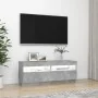 TV cabinet with LED lights concrete gray 100x35x40 cm by vidaXL, TV Furniture - Ref: Foro24-804458, Price: 91,23 €, Discount: %