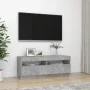 TV cabinet with LED lights concrete gray 100x35x40 cm by vidaXL, TV Furniture - Ref: Foro24-804458, Price: 91,23 €, Discount: %
