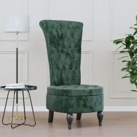 Sessel mit hoher Rückenlehne und dunkelgrünen Samtknöpfen von vidaXL, Einfache Stühle - Ref: Foro24-352466, Preis: 166,08 €, ...