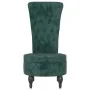 High back armchair with dark green velvet buttons by vidaXL, Easy chairs - Ref: Foro24-352466, Price: 166,08 €, Discount: %