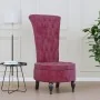 High back armchair with red velvet buttons by vidaXL, Easy chairs - Ref: Foro24-352467, Price: 193,33 €, Discount: %