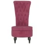 High back armchair with red velvet buttons by vidaXL, Easy chairs - Ref: Foro24-352467, Price: 193,33 €, Discount: %