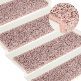 Stair tread mats 15 units white and pink 65x21x4cm by vidaXL, Stair mats - Ref: Foro24-326201, Price: 84,17 €, Discount: %