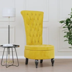 High back armchair with yellow velvet buttons by vidaXL, Easy chairs - Ref: Foro24-352469, Price: 172,78 €, Discount: %