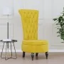 High back armchair with yellow velvet buttons by vidaXL, Easy chairs - Ref: Foro24-352469, Price: 172,78 €, Discount: %