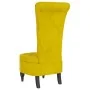 High back armchair with yellow velvet buttons by vidaXL, Easy chairs - Ref: Foro24-352469, Price: 172,78 €, Discount: %