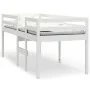 Cama alta blanca madera maciza pino 90x200 cm de vidaXL, Camas y somieres - Ref: Foro24-821605, Precio: 176,79 €, Descuento: %
