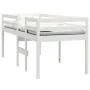Cama alta blanca madera maciza pino 90x200 cm de vidaXL, Camas y somieres - Ref: Foro24-821605, Precio: 176,79 €, Descuento: %
