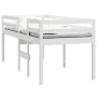 Weißes Hochbett aus massivem Kiefernholz 90x200 cm von vidaXL, Betten und Lattenroste - Ref: Foro24-821605, Preis: 176,79 €, ...