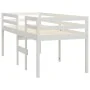 Cama alta blanca madera maciza pino 90x200 cm de vidaXL, Camas y somieres - Ref: Foro24-821605, Precio: 176,79 €, Descuento: %