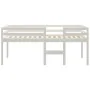 Cama alta blanca madera maciza pino 90x200 cm de vidaXL, Camas y somieres - Ref: Foro24-821605, Precio: 176,79 €, Descuento: %