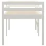 Cama alta blanca madera maciza pino 90x200 cm de vidaXL, Camas y somieres - Ref: Foro24-821605, Precio: 176,79 €, Descuento: %