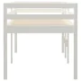 Weißes Hochbett aus massivem Kiefernholz 90x200 cm von vidaXL, Betten und Lattenroste - Ref: Foro24-821605, Preis: 176,79 €, ...