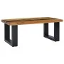 Solid teak wood and volcanic stone center table 100x50x40 cm by vidaXL, Coffee table - Ref: Foro24-281645, Price: 244,21 €, D...