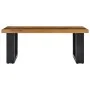 Solid teak wood and volcanic stone center table 100x50x40 cm by vidaXL, Coffee table - Ref: Foro24-281645, Price: 244,21 €, D...