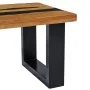 Solid teak wood and volcanic stone center table 100x50x40 cm by vidaXL, Coffee table - Ref: Foro24-281645, Price: 244,21 €, D...