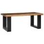 Solid teak wood and volcanic stone center table 100x50x40 cm by vidaXL, Coffee table - Ref: Foro24-281645, Price: 244,21 €, D...
