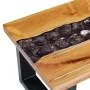 Solid teak wood and polyresin coffee table 100x50x40 cm by vidaXL, Coffee table - Ref: Foro24-281646, Price: 242,21 €, Discou...