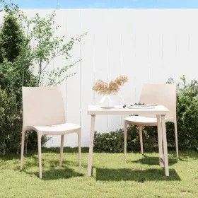 Gartenstühle 2 Stück cremefarbenes Polypropylen 50x46x80 cm von vidaXL, Gartenstühle - Ref: Foro24-364733, Preis: 112,64 €, R...