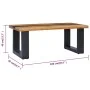 Solid teak wood and polyresin coffee table 100x50x40 cm by vidaXL, Coffee table - Ref: Foro24-281646, Price: 242,21 €, Discou...