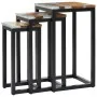 Stackable tables, set of 3, made of solid teak wood and polyresin. by vidaXL, Side tables - Ref: Foro24-281648, Price: 204,78...