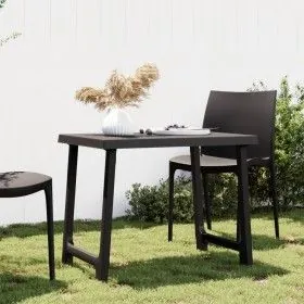 Camping table wood look PP anthracite gray 79x56x64 cm by vidaXL, Garden tables - Ref: Foro24-364735, Price: 59,97 €, Discoun...