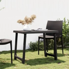 Mesa de camping aspecto de madera PP gris antracita 79x56x64 cm de vidaXL, Mesas de jardín - Ref: Foro24-364735, Precio: 59,9...