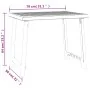Mesa de camping aspecto de madera PP gris antracita 79x56x64 cm de vidaXL, Mesas de jardín - Ref: Foro24-364735, Precio: 59,9...