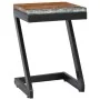 Mesa de centro madera maciza de teca y polirresina 30x30x50 cm de vidaXL, Mesas de centro - Ref: Foro24-281649, Precio: 70,93...