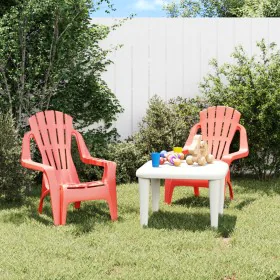 Kindergartenstühle 2 Stück Holzoptik PP rot 37x34x44 cm von vidaXL, Gartenstühle - Ref: Foro24-364738, Preis: 54,90 €, Rabatt: %