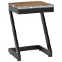 Mesa de centro madera maciza de teca y polirresina 30x30x50 cm de vidaXL, Mesas de centro - Ref: Foro24-281649, Precio: 70,93...