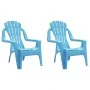 Gartenstühle für Kinder 2 Stück Holzoptik PP blau 37x34x44 cm von vidaXL, Gartenstühle - Ref: Foro24-364739, Preis: 59,45 €, ...