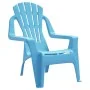 Sillas de jardín niños 2 uds aspecto madera PP azul 37x34x44 cm de vidaXL, Sillas de jardín - Ref: Foro24-364739, Precio: 59,...