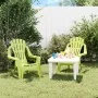 Children's garden chairs 2 pcs wood look PP green 37x34x44cm by vidaXL, Garden chairs - Ref: Foro24-364740, Price: 65,64 €, D...