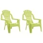 Children's garden chairs 2 pcs wood look PP green 37x34x44cm by vidaXL, Garden chairs - Ref: Foro24-364740, Price: 65,64 €, D...