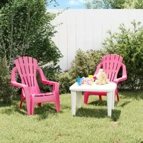 Kindergartenstühle 2 Stück Holzoptik PP rosa 37x34x44 cm von vidaXL, Gartenstühle - Ref: Foro24-364741, Preis: 51,18 €, Rabat...