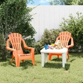 Kindergartenstühle 2 Stück Holzoptik PP orange 37x34x44 cm von vidaXL, Gartenstühle - Ref: Foro24-364742, Preis: 54,69 €, Rab...