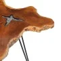 Mesa de centro de madera maciza de teca y polirresina 70x45 cm de vidaXL, Mesas de centro - Ref: Foro24-281651, Precio: 117,1...