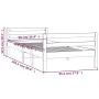 Estructura de cama madera maciza de pino 90x200 cm de vidaXL, Camas y somieres - Ref: Foro24-821624, Precio: 91,29 €, Descuen...