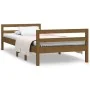 Estructura de cama madera maciza pino marrón miel 90x200 cm de vidaXL, Camas y somieres - Ref: Foro24-821627, Precio: 86,13 €...