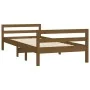 Estructura de cama madera maciza pino marrón miel 90x200 cm de vidaXL, Camas y somieres - Ref: Foro24-821627, Precio: 86,13 €...
