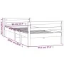 Estructura de cama madera maciza pino marrón miel 90x200 cm de vidaXL, Camas y somieres - Ref: Foro24-821627, Precio: 86,13 €...