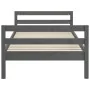 Estructura de cama madera maciza de pino gris 90x200 cm de vidaXL, Camas y somieres - Ref: Foro24-821626, Precio: 90,59 €, De...