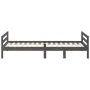 Estructura de cama madera maciza de pino gris 90x200 cm de vidaXL, Camas y somieres - Ref: Foro24-821626, Precio: 90,59 €, De...